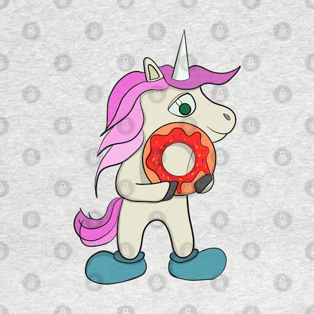 Unicorn eating a donut by DiegoCarvalho